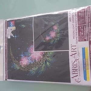 Cross Stitch Kit "Moonlight geometry", size 11.4x11.4 in (29.0x29.0 cm)